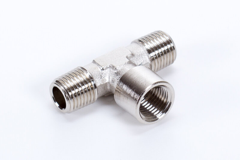 T boru bağlantıları, 1 x iç diş, 2 x dış diş, konik