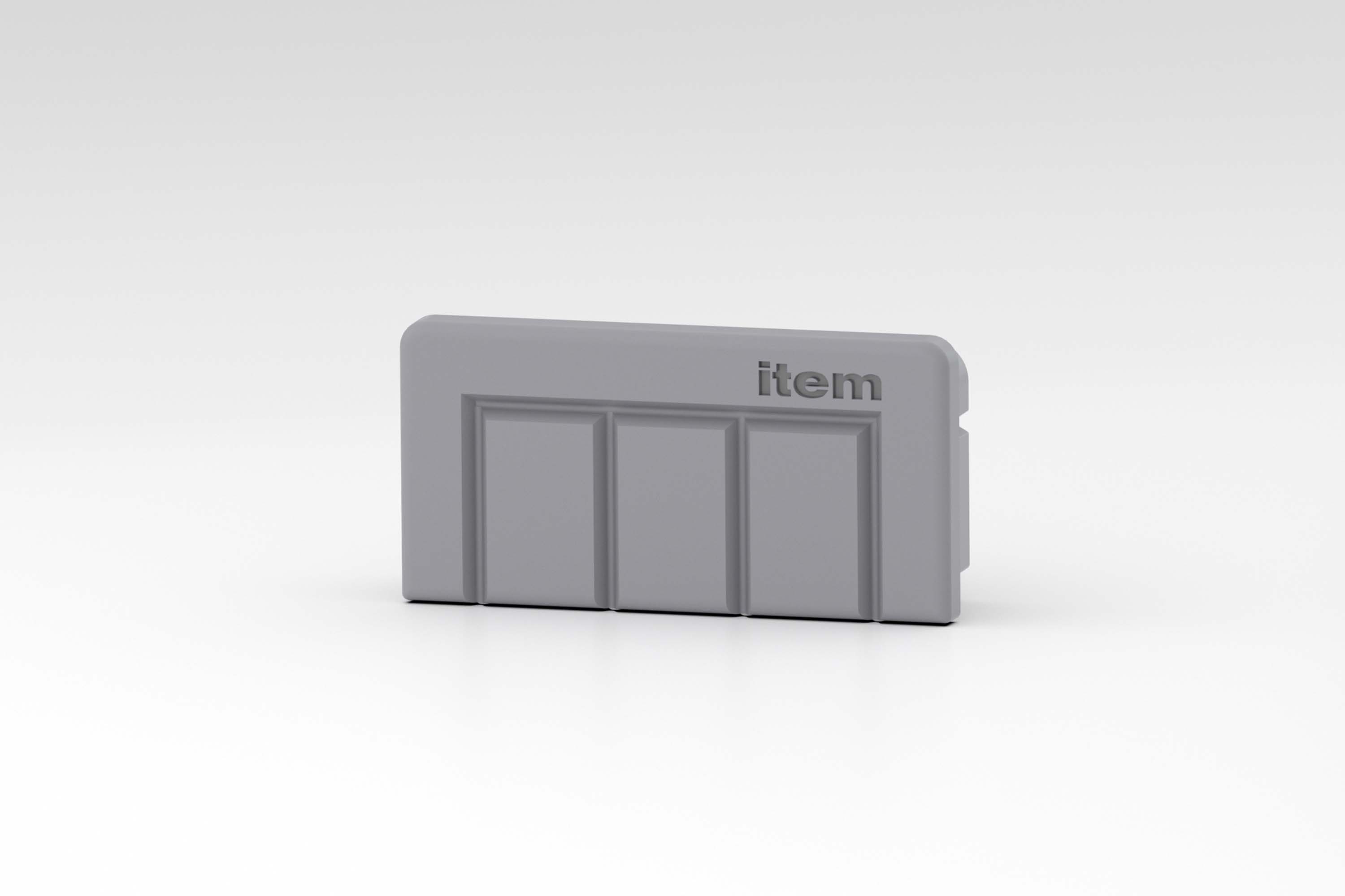 Universal Holder 8 K, Cover Profile Cap 40x20, grey similar to RAL 7042