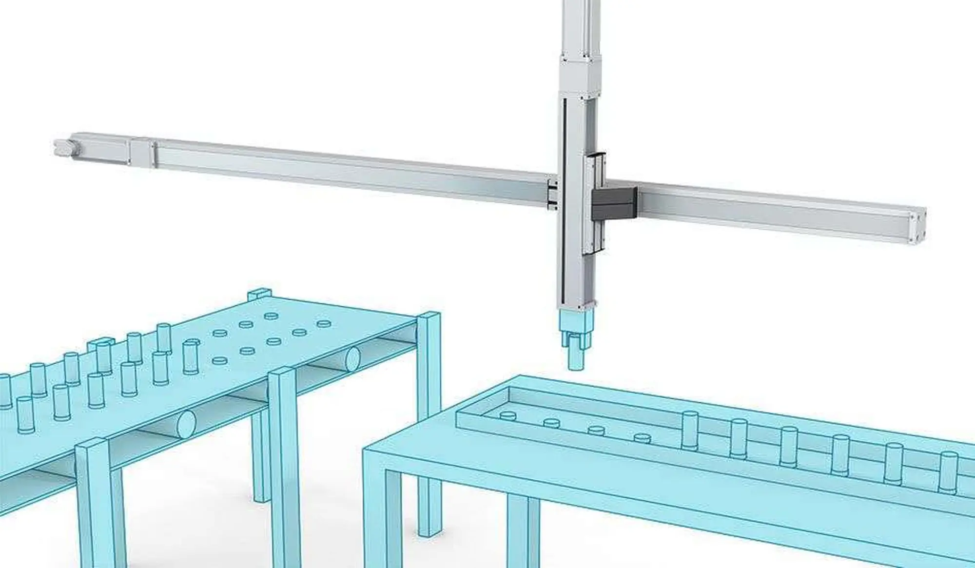 High-precision XY table handling with a ball screw drive - EX-01216